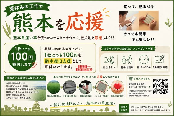 畳の日に、熊本への寄付のご報告