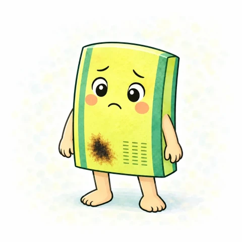 焦げてしまった畳の子