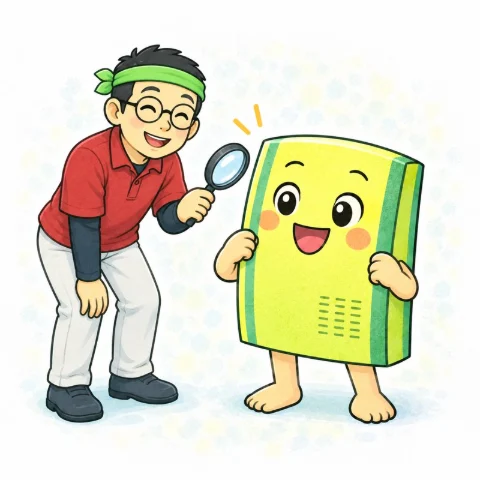 点検する のりもとさんと畳の子