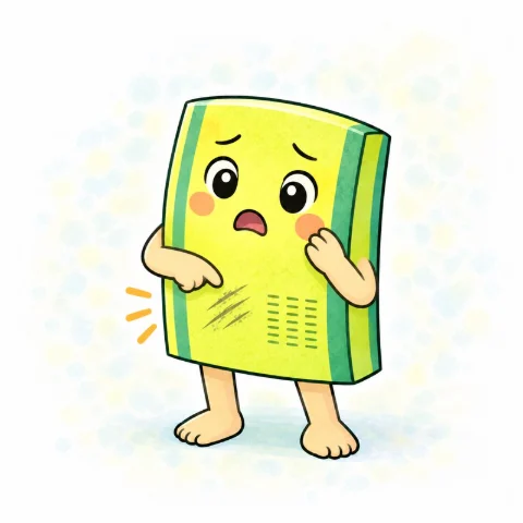 キズがついた畳の子