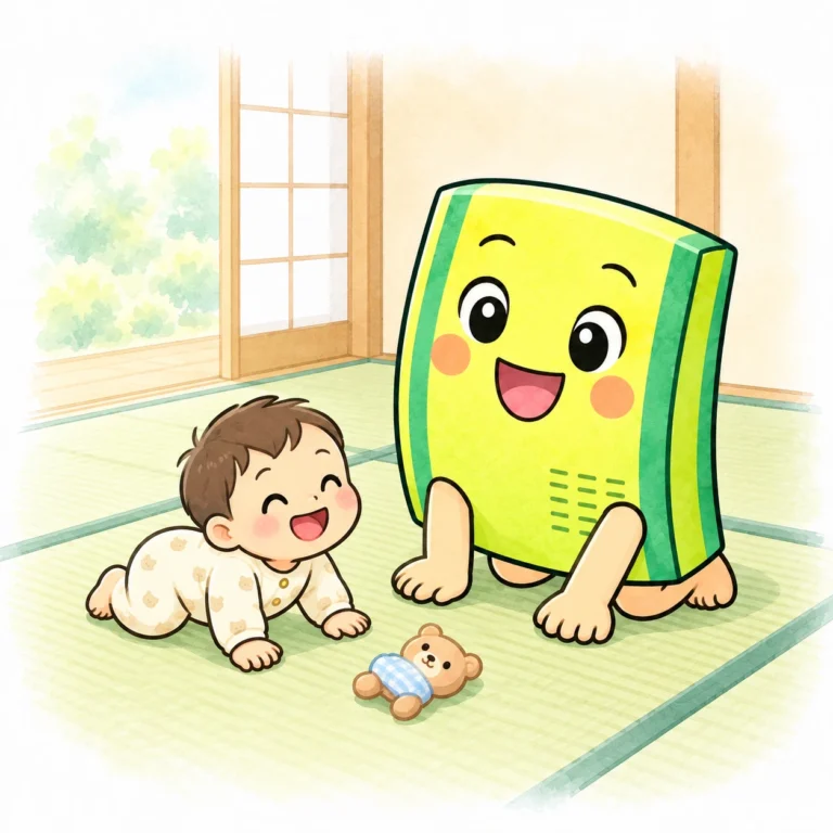 赤ちゃんと畳の子