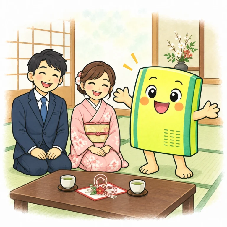 結納の席の畳の子
